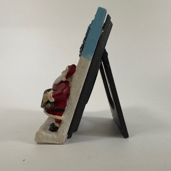 Christmas Santa and Sleigh Mini Standing Frame Resin Holiday Presents Tree VTG - Picture 8 of 12